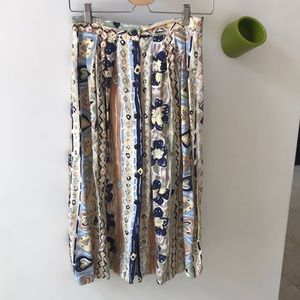 Vintage Braemar Petites Summery Button Front Midi Skirt